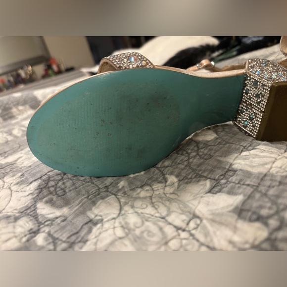 Betsey Johnson Embellished Nude Heels - Picture 10 of 12